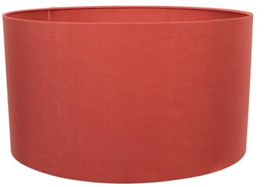 ValueLights | Reni Rust Red Fabric Drum Ceiling Pendant Table Floor Medium Lamp Shade | Shades, Home Décor & Improvement Essential | 350mm Shade Width