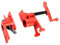 Knoruley Morsetti A Vite di Tubo In Metallo da 3/4 Pollici Professionali, Design A Rilascio Rapido, Set di Morsetti In Legno - Rosso
