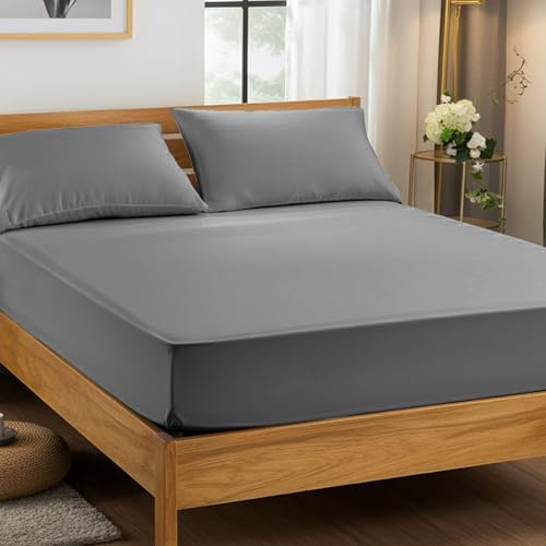Home Sweet Home UK 25cm Fitted Bed Sheets Small Double - Super Soft 4FT Fitted Bedsheet, Brushed Microfibre Anti Wrinkle 4FT Bed Sheets Breathable & Fade Resistant Fitted Small Double Bed Sheet