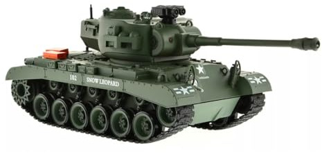 RC Panzer 1:18 USA M26 Pershing 'Snow Leopard' Green, Brother Tank Ferngesteuerter Panzer mit BB Schuss Funktion
