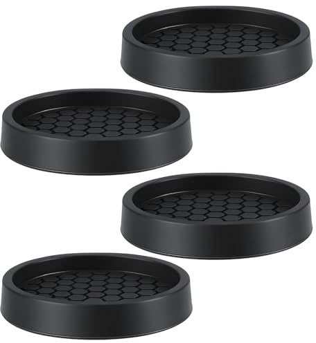 4 Pcs 5cm Patin Rond Antidérapant en Caoutchouc, Patins pour Meubles