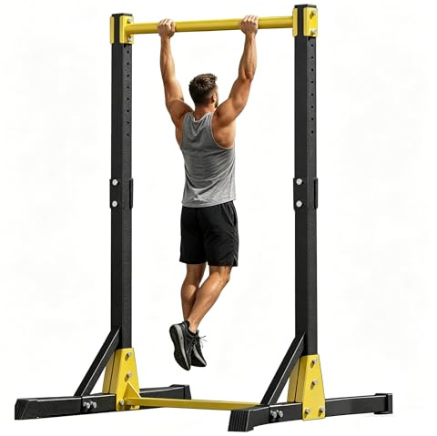 Pull Up Bar Free Standing, Portable Pull Up Station with 11 Height Levels, Heavy-Duty Pulls Ups Bars for Home Gym, Pulls Ups Stand Station, Upper Body, Core & Strength Training 180Kg
