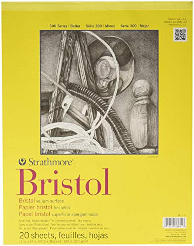 Strathmore Bristol-Block, 300er-Serie, 28,9 x 35,6 cm, 20 Blatt
