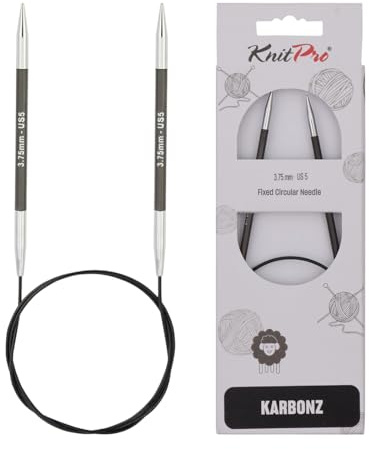 KnitPro Karbonz Fixed Circular Needles 16 (40cm) | 3.75 mm
