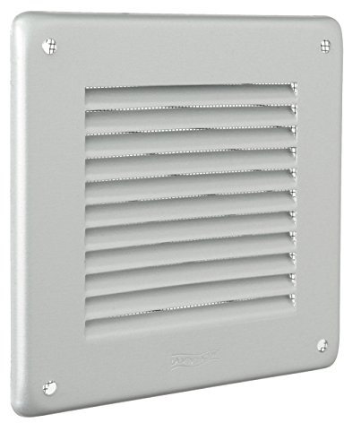 La Ventilazione GAL10R Griglia Quadra da Sovrapporre, Alluminio Argento, 140x140 mm