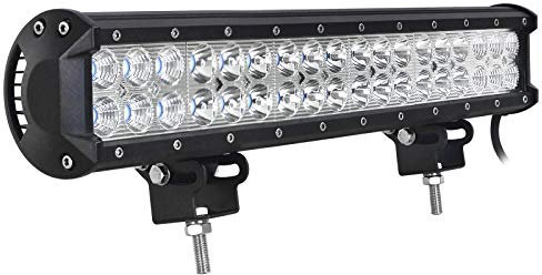 AUXTINGS 46cm 108W LED Arbeitsscheinwerfer Bar LED Scheinwerfer 12V 24V mit Kabelbaum Flutlicht Reflektor Combo Arbeitslicht Zusatzscheinwerfer für Auto Offroad Traktor SUV UTV ATV