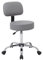 Boss Office Products Be Well Medical Spa Professioneller Verstellbarer Hocker mit Rückenlehne, Grau