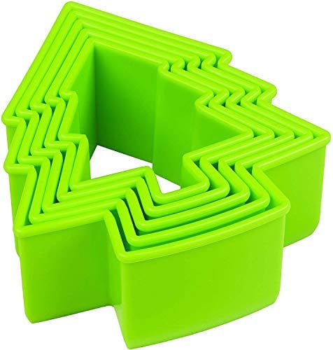 5 Christmas Tree Cookie Cutters by Tala