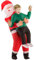 Morph Santa Inflatable Costume For Kids - Funny Blow Up Santa Carrying Costume For Christmas Celebrations, One Size