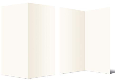 25 Blanko Klappkarten hoch DIN Lang 210 x 99 mm Naturpapier 300 g/qm Set Papier wählbar