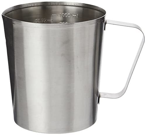 Koopman 90327 Jarra Medidora de Acero Inoxidable, Plateado, 11.8 x 9.6 x 13 Cm