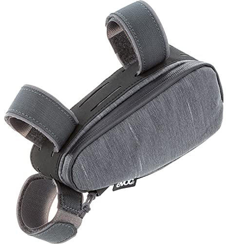 EVOC MULTI FRAME PACK Fahrradtasche Fahrradrahmen-Tasche für mehr Stauraum (Größe: S, 0,7L Stauraum, wasserabweisender YKK-Reißverschluss, variable Fixierung, inkl. Rahmenschutz-Streifen), Carbon Grau