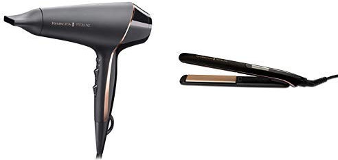 Remington Proluxe Ionic Hair Dryer with Proluxe Ceramic Hair Straighteners with Pro+ Low Midnight Edition (Amazon Exclusive)
