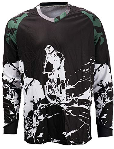 PSPORT Herren Motocross Jersey Langarm Motocross Shirt Herren Mountain Dirt Bike Jersey Downhill Reiten Racing Kleidung Tops, 7cd9502, Mittel