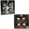 FC St. Pauli Set mit 2x4 Christbaumkugeln Totenkopf schwarz & grau