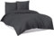 Mixibaby Bettwäsche Bettgarnitur Bettbezug 100% Baumwolle 135x200 155x220 200x200 200x220, Farbe:Anthrazit, Größe:200 x 220 cm