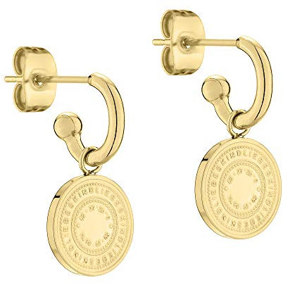 Liebeskind Berlin Ohrring mit Anhänger aus Edelstahl (Gold)