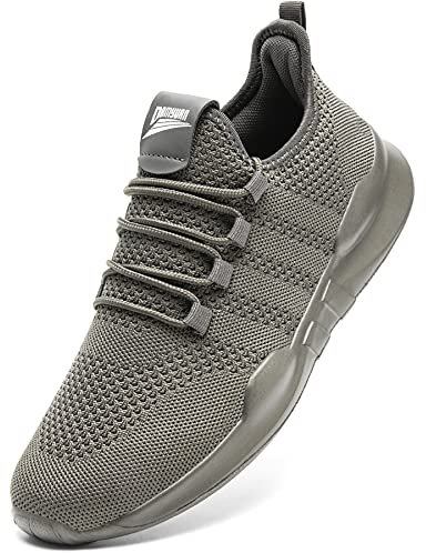 Laufschuhe Herren Turnschuhe Joggingschuhe Leichtgewichts Sneaker Tennisschuhe Fitness Trainingsschuhe Atmungsaktiv Sportschuhe Walking Schuhe Gray 44