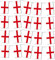 England Bunting Football Party Supporters - 24 Flags / 10m Length