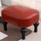 YXZN PU Leder gepolstert Hocker Runde Holz 4 Beine, ändern Schuh Bank für Sofa/Wohnzimmer