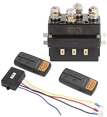 Yctze Controller per Verricello Elettrico Relè per Verricello DC500A Kit Telecomando per Verricello Wireless 12V Relè Solenoide per Verricello per 8000lbs-12000lbs ATV UTV
