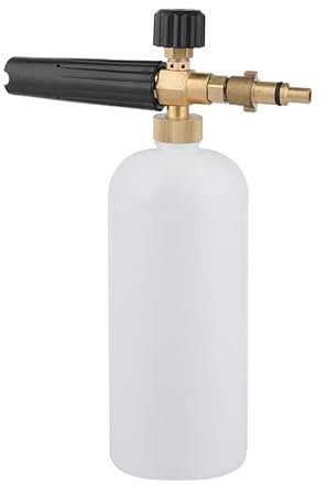 YUET Snow Foam Gun Lance for Anlu/Huter/Kew/Alto & A&R Cannon Pressure Washer 1 L Jet Bottle Adjustable Soap Generator Pot Dispenser Foamer Hose with Connector Sprayer Nozzle