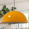 bamyum Lipeo Ø50 cm Deckenleuchte Groß Wohnzimmer Deckenlampe Hängelampe Schlafzimmer Dunkelgelb Metall E27 Pendelleuchte Esstisch Retro Lampe Deko Wohnzimmer Vintage Esszimmer Küchen Lampe Hängend