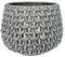Nordring Retro Übertopf Vintage Pflanztopf für Zimmerplanzen Blumentopf Pino M (13,5 cm ø), grau, Keramik
