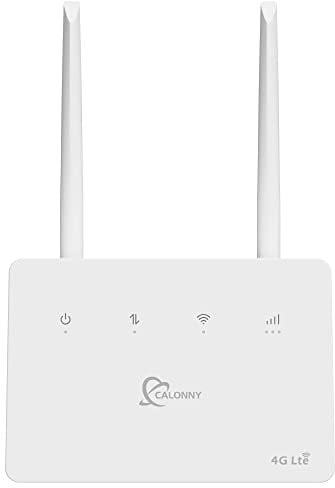 Calonny Routeur WiFi 4G LTE avec modem SIM cat4 300 Mbps, port LAN/WAN, sans configuration alternative pour l'ADSL, ne pas parcourir le changement d'APN Appliquer à la boutique/à la maison/au camping…