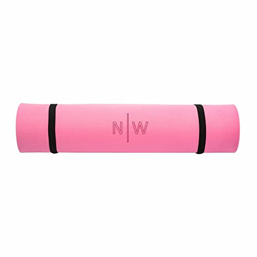 4you DESIGN Yogamatte mit Initialen | Personalisierte Fitness-Matte | Dünne ISO-Matte 5mm | Rutschfest, Faltbar | Pink, 175 x 60 cm