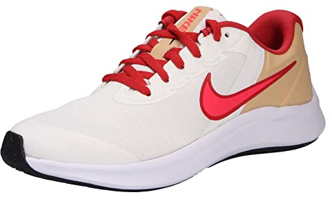 Nike Star Runner 3 Sneaker, SAIL/Bright Crimson-Sesame-RED Clay, 36.5 EU