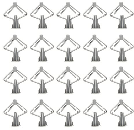 Ancoraggio a colonna for tubo di espansione in plastica, bulloni di ancoraggio ad espansione 200 pezzi Tappo a muro for cartongesso Tubo di espansione a farfalla Tipo di tassello for cartongesso in pl