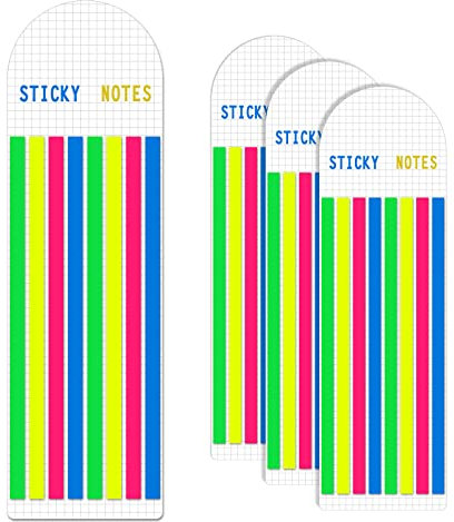 KINBOM 640 Stück Index Tabs Long, Transparente Seitenmarkierungen Selbstklebend Haftmarker Haftstreifen Lang Page Marker Schmal zum Kommentieren von Büchern Lesen Index Notiz Erinnerung Büro Schule
