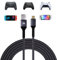 HEXGAMING Ladekabel für PS5 Controller, Ersatz-USB-C-Kabel für Gamepad, universelles Datenkabel-Zubehör für Xbox Core/Elite Series 2/Switch Pro Controller
