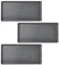 Heavy Duty Floor Protection Boot Tray - Weather Resistant Plastic Utility Shoe Mat for Indoor and Outdoor Use in All Seasons, Muddy Boot Tray, Black 76x38x3 CM (3 Pack)