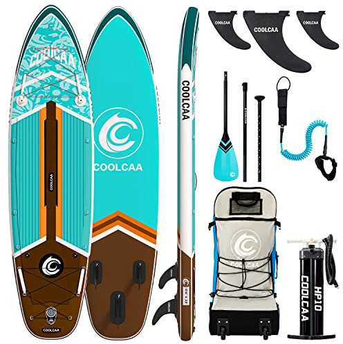 COOLCAA Stand Up Paddling Board mit Premium SUP Zubehör, Tragkraft bis 200kg, SUP Board für Erwachsene und Jugendliche Aller Niveaus