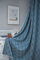 SASIGAYA Gardinen Blau Vorhänge 2er Set Boho Gardinenschals mit Quasten Baumwolle Bestickte Vorhang Blickdicht 160 Lang Geometrische Muster Verdunkelungsvorhänge für Morden Schlafzimmer Wohnzimmer
