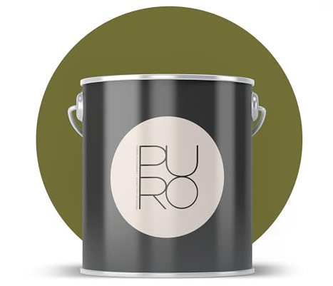 Livingwalls PURO Premium Wandfarbe c6009 - Malerfarbe für Wohnräume und Arbeitszimmer mit sehr hoher Deckkraft - matte hochwertige in Grün - 2,5l