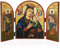 NKlaus Mutter von Immerwährenden Hilfe Ikone Triptychon Holz 25x16cm Christlich 13816