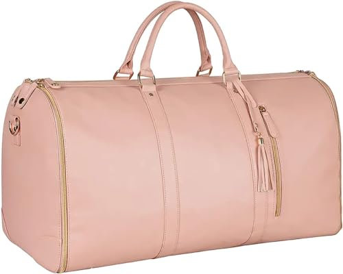 Sac de Sport Homme Femme, Sac de Voyage et Sac à Main, Sac de Fitness en Plein air Grande capacité Pliable étanche Gym Duffle Bag Hommes Femmes pour Voyages, Week-End (L,Pink)