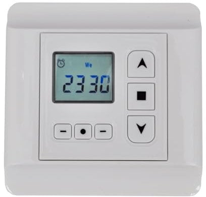 Tidyard Rolladen Zeitschaltuhr Drehmotor-Kontroller Rolladenzeitschaltuhr mit Timer-Funktion 400 Watt für Drehmotor-Rollladen Timer Zeitschaltuhr Rolladenmotor 80 x 80 x 45 mm (L x W x H)