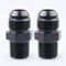 AC PERFORMANCE 2PCS -4 AN Male Flare to 1/8'' NPT Fuel Line Hose Fitting Adapter Union Connector Straight Aluminum Black