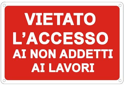 Kippen 9102 - Cartello Segnaletico in PVC - VIETATO L'ACCESSO AI NON ADDETTI AI LAVORI