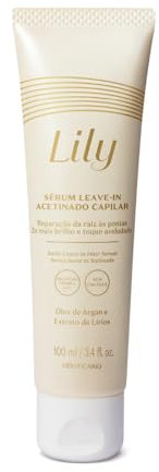 O Boticário Lily Sérum Leave-In Capilar Satinado Sofisticado Perfumado Hidratación Intensa Cabello Fuerte y Brillante 100ml