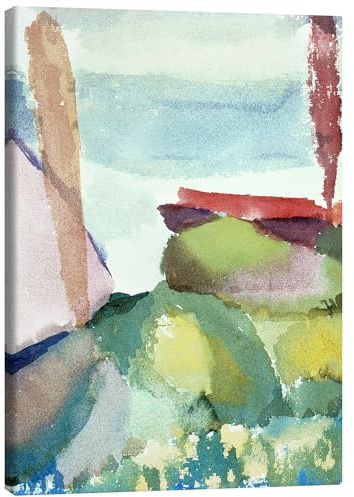 Posterlounge Das Meer im Regen Leinwandbild | 50 x 70 cm von Paul Klee Wandbilder Wanddeko