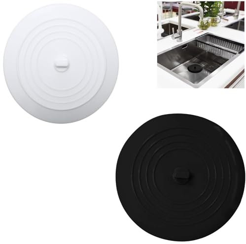Bouchon de vidange,2 pièces Bouchons pour Baignoire,Universels Silicone Bouchon,Bouchon d'évier,Filtre Cheveux Douche,Bouchon evier,pour Douche,Baignoire,Lavabo,évier,15.5 cm