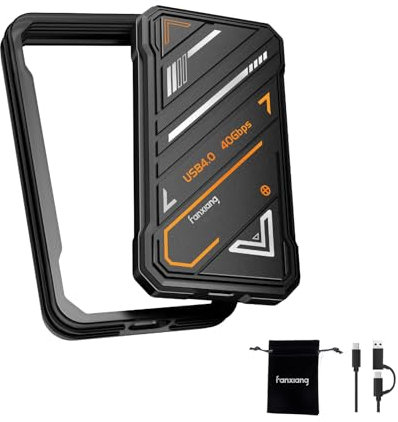 fanxiang 500GB Externe Festplatte, Portable Thunderbolt Externe ssd, Ultra Speed USB 4.0 40Gbps Type-C, Bis zu 3700MB/s, für PC, PS5, PS4(Pro), Xbox, Mac, Laptop, TV, Windows