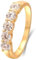 Skcess Goldring Damen 585 Echtgold 14K Verlobungsring Damen Weiß Moissanit Runden, Eheringe 5 Runde Moissanit 1,5 ct Ring Damen Größe 50 (15.9)