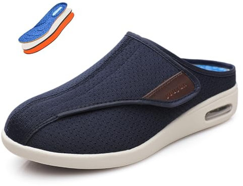 Pantoufles DiabéTiques Unisexes, Réglable Antidérapant Confortable Sandales Extra-Larges LéGèRes, Chaussures pour Pieds EnfléS pour Hommes Et Femmes âGéS