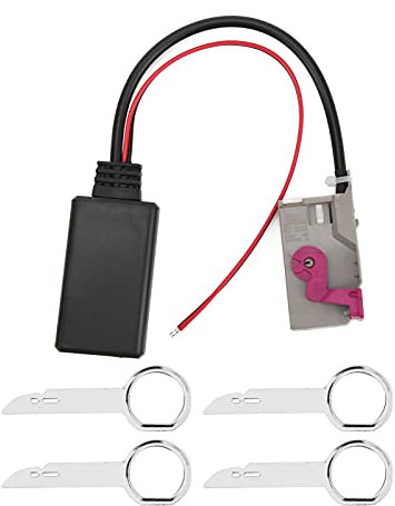 Jadeshay Bluetooth AUX‑IN Adapter, 12V Car Bluetooth Module Wireless Audio Adapter 32-PIN Input AUX Line for A.3 A.4 A.6 A.8 T.T R.8 RNS-E